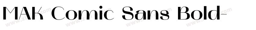 MAK Comic Sans Bold字体转换